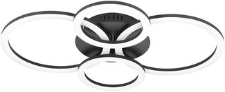 Eglo 900319 Deckenleuchte PARRAPOS-Z Stahl schwarz, Kunststoff weiss LED 41W 3000-6500K L:61. 5cm B:45cm H:8cm dimmbar mit Connect-Z Funktion