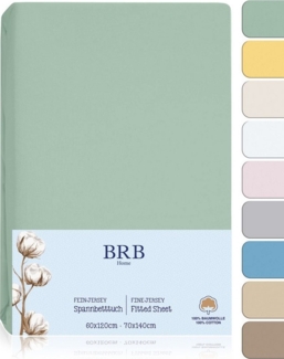 BRB HOME Spannbettlaken 60x120 für Baby, Bettlaken, Jersey für Babybett & Kinderbett