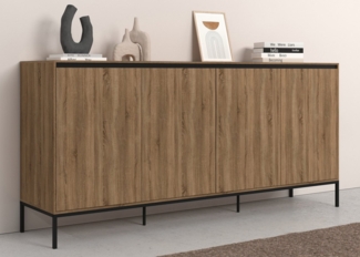 INOSIGN Sideboard Bari, Kommode mit 4 Türen und 2 feste Einlegeböden, Breite 175 cm