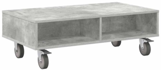 vidaXL Beistelltisch mit Rädern Beton Grau 90 x 50 x 30 cm 891019