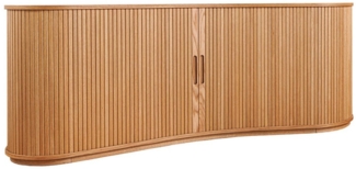 riess-ambiente Sideboard VALHALLA WOOD 180cm natur · Sideboard aus Eichenholz mit Schiebetüren (Einzelartikel, 1 St), Retro · Holz-Lamellen · geschlossene Ablageflächen · organische Form