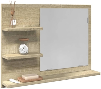 vidaXL Badspiegel Sonoma-Eiche 60x10,5x45 cm Holzwerkstoff 849640