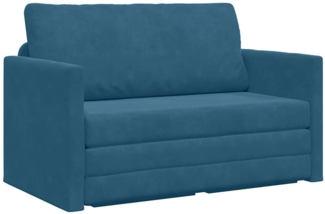 vidaXL Sofa Bett Blau 124 x 204 x 61 cm Samt 4106701