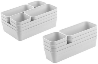 Engelland Schubladeneinsatz Schubladen-Organizer (Vorteils-Set, 14 St, individuelle Anordnung, passend für alle gängigen Schubladen), BPA-frei, spülmaschinengeeignet, gefrierschrankgeeignet