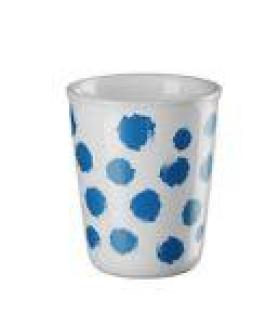 ASA Selection Becher Espresso Blue Spots, Espressobecher, Kaffeetasse, Tasse, Steinzeug, Weiß Glänzend, 100 ml, 44013214