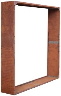 Cortenstahl Sichtschutzwand Brennholzregal 200x200x38 cm Rost Holzlager Edelrost