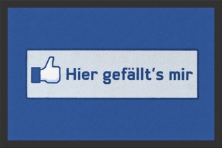 Rockbites - Fußmatte Türmatte "Hier gefällt`s mir" Blau Nr. 20 (100799) **