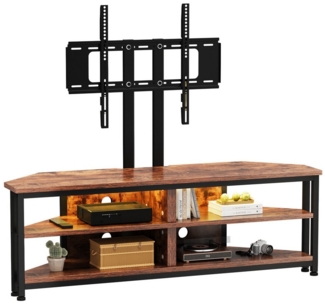 Dripex Lowboard TV Eckschrank Schrank Eckboard mit Halterung und LED