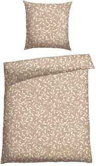 Schiesser Bettwäscheset Liliebeth - Renforcé - 2-teilig - 135 x 200 cm - Sand