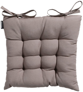 Sitzkissen Toscana, aus Baumwolle, grau, 46 x 46 x 6 cm