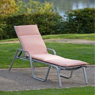 Herlag Liegenauflage Bea, Liegepolster Gartenliege 190x60x4,5cm Wasserabweisend Korall