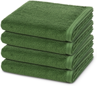 Vossen Vegan Life 4 tlg. Frottier-Set - 4 X Handtuch (50 X 100cm) - 580 g/m2 - Clover