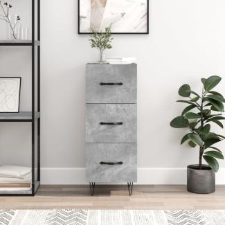 vidaXL Sideboard Betongrau 34,5x34x90 cm Holzwerkstoff 828600