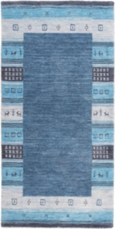 Morgenland Gabbeh Teppich - Indus - 140 x 70 cm - blau