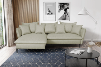 Ecksofa mit Schlaffunktion LAZARE von PASCAL MORABITO - Stoff - Hellgrün - Ecke links