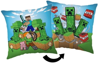 Minecraft Dekokissen Kopfkissen (1 Stück) Premium Dekokissen mit beidseitigem Digitaldruck