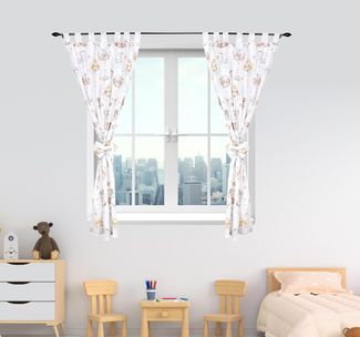 TupTam Gardine TupTam Kinderzimmer Vorhänge Baby Gardinen mit Schleifen 2er Set