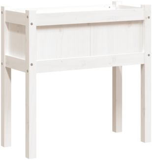 vidaXL Pflanzkübel mit Beinen Weiß 70x31x70 cm Massivholz Kiefer 837556