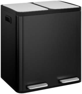 STEELSØN 'Epsilon' Mülleimer, 2x15L, schwarz, Edelstahl