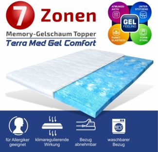 Matratzen Perfekt 'Terra' Gelschaumtopper, Med Gel Comfort, 160x200 cm