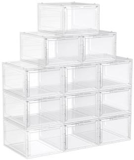 Songmics Schuhbox Schuh-Organizer (12 St), aus Kunststoff, stapelbar