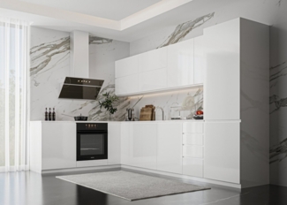 ROYAL24_MARKT Winkelküche K54-G330 R - Aspen - Praktische Räume und attraktives Design, (Komplett Set), Zeitlos - Exklusiv - Top Qualität.