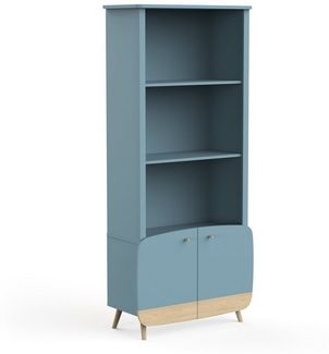 habeig Kinderregal Kinderschrank Kommode Bücherregal blau weiß Holz 177cm, besonders stabil
