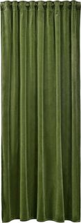 Gözze Vorhang Verdeckter Schlaufenschal MAGNUM, 135 x 245 cm, verdeckte Schlaufen, halbtransparent, Polyester, Tannengrün, Samtoptik