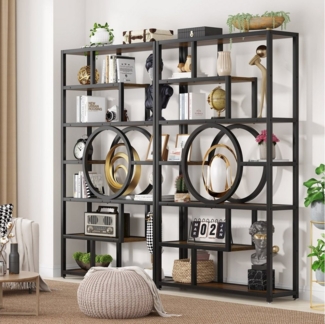 Tribesigns Bücherregal 8-stöckiges Display Stand Lagerregale mit 11 offenen Regalen