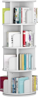 GarveeMore Bücherregal Kinderregal Standregal, 1-tlg, 360°drehbar, 4 Ebenen 16 Fächer, Standregal