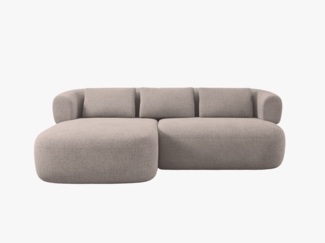 Micadoni 5-Sitzer Ecksofa Jenny Kleine Version Links Boucle Now or Never Hellbraun