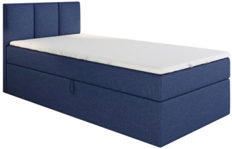 A&J MöbelLand GmbH Boxspringbett Einzelbett NASI mit Bettkasten, Topper und gepolstertem Kopfteil. (Boxspringbett mit Bettkasten und gepolstertem Kopfteil. Gratis Topper – nur jetzt erhältlich!, TOP ANGEBOT), Länge 208 cm Höhe 106 cm