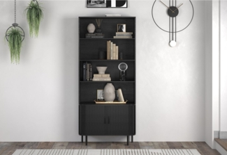 INOSIGN Bücherregal Ronda, 1-tlg, Standregal mit Schiebetüren - Maße (B/T/H) 80/40/172 cm