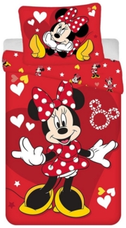Tinisu Bettwäsche Minnie Maus Bettwäsche - weiche Baumwolle 140x200 cm Kissen und Decke