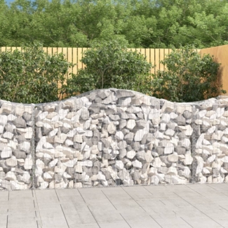 vidaXL Gabionen mit Hochbogen 6 Stk. 200x50x100/120cm Verzinktes Eisen 3145644