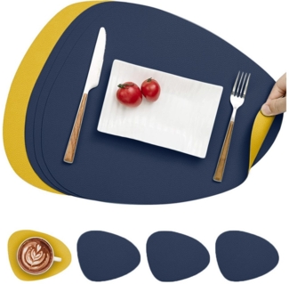 Coonoor Platzset Tischset, Kunstleder, abwischbar, (4-St)