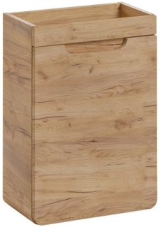 Lomadox Waschbeckenschrank LUTON-56-CRAFT Badezimmerschrank Gäste WC Unterschrank B/H/T 40/66/22 cm in Eiche