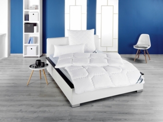 f.a.n. Kansas – Steppbett aus 100% Microfaser, kochfest und trocknergeeignet, auch für Allergiker, Ausführung: Vierjahreszeiten-Steppbett, Größe: 155 x 220 cm