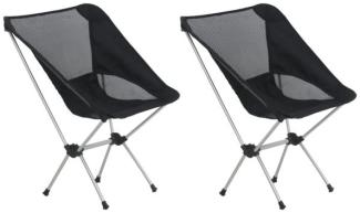 vidaXL Klappbare Campingstühle 2 Stk. mit Tragetasche 54x50x65 cm Alu 47797