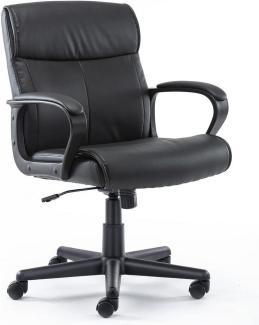 DUMOS Chefsessel Bürostuhl, Pu-Leder Office Chair, Drehstuhl mit 360° Drehbaren Rollen, Höhen- und Neigungsverstellung