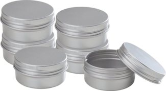 VBS Aufbewahrungsbox Rund, mit Schraubdeckel Aluminium