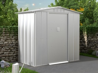 Vente-unique - Gartenhaus Gerätehaus - Stahl - Grau - 2,36 m² - LINUS