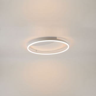 s.luce LED Ring Wandlampe & Deckenleuchte Dimmbar modern rund Weiß Ø 60cm