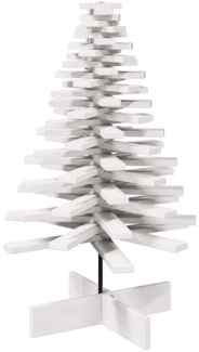 vidaXL Weihnachtsbaum zum Schmücken Weiß 100 cm Massivholz Kiefer 858205