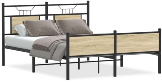vidaXL Bettgestell ohne Matratze Sonoma-Eiche 140x190 cm Holzwerkstoff 4106980