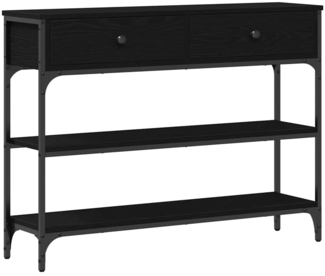 vidaXL Konsolentisch mit Regal Schwarz Eichen-Optik 72,5 x 25 x 75 cm 863513