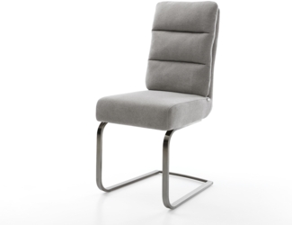 Freischwinger Pela-Flex Strukturstoff Soft Grau Freischwinger flach Graphit Taschenfederkern