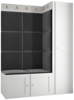 Garderoben-Set Rotuni IX (Farbe: Weiß, Manila 18)