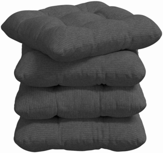 vidaXL Sitzkissen 4 pcs Dunkelgrau 45 x 45 cm Cordstoff 42015139