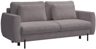 Selsey RANE - Sofa mit Schlaffunktion und wasserabweisendem Chenille-Bezug, greige